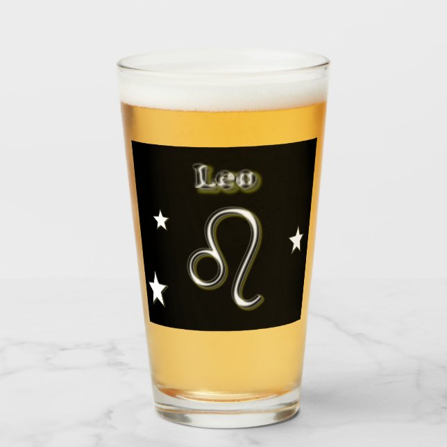 Verre Symbole de Leo   (Devant (rempli))