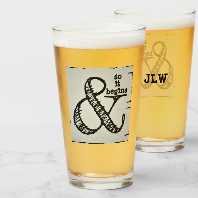 Verre Symbole de l'esperluette et donc ça commence à s'a (Créateur téléchargé)