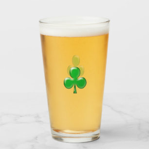 Verre Symbole de trèfle vert irlandais de la Saint Patri