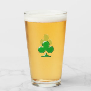 Verre Symbole de trèfle vert irlandais de la Saint Patri