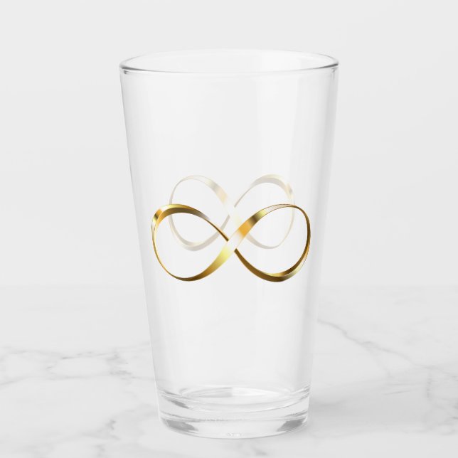 Verre Symbole d'infini doré (Devant)