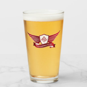 Verre Symbole et bouclier de franc-maçonnerie