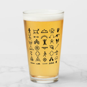 Verre Symboles d'images amérindiens