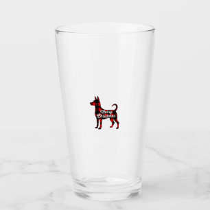 Verre T-Shirt Cadeau Carreaux Papa Maman Chien Pomsky No