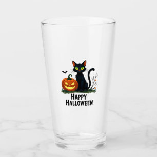 Verre T-shirt Happy Halloween Sauvetage de chat noir Cit