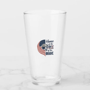Verre T-shirt patriotique de la maison libre et courageu