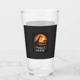 Verre T-shirt sans manches de la girafe de la savane