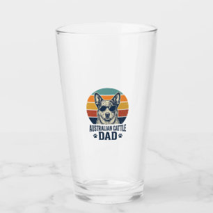 Verre T-shirt vintage coucher de soleil Papa Blue Heeler