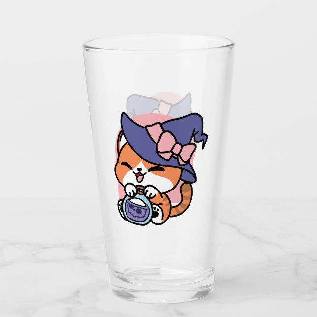 Verre Tabby Witch Brew – Joli Design de Chat d'Halloween (Devant)