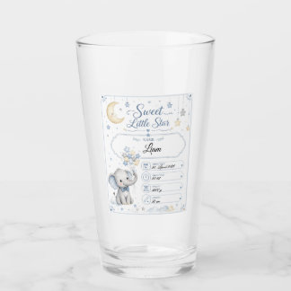 Verre Tableau de naissance bébé personnalisable avec élé