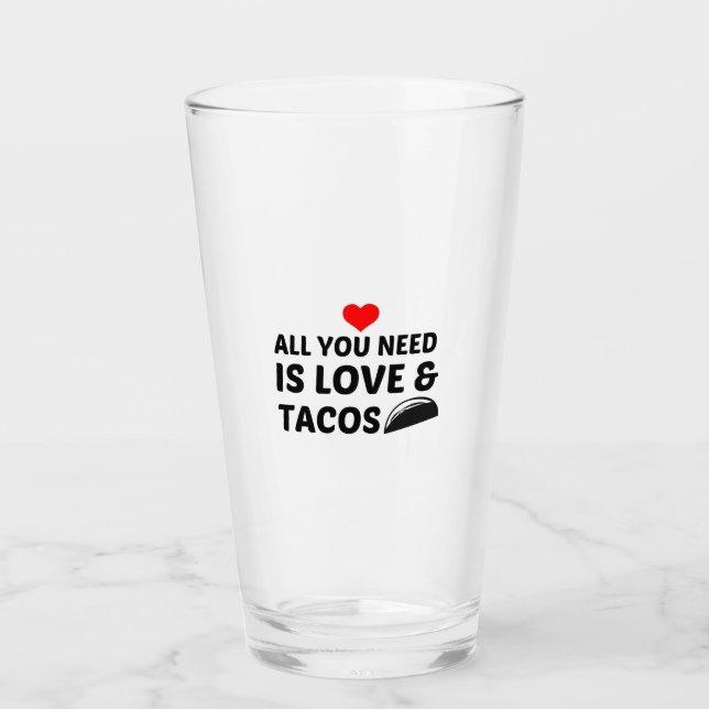 VERRE TACOS ET AMOUR (Devant)