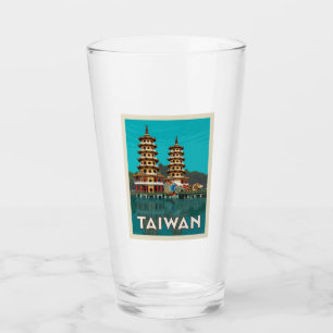 Verre Taïwan Pagode Du Dragon Et Du Tigre