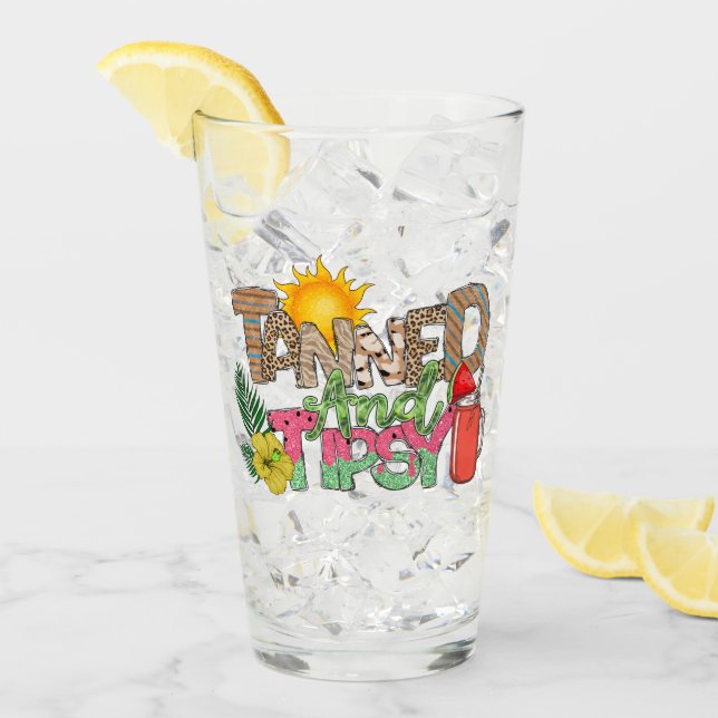 Verre Tannée et Tipsy | Fun Summer Party Design (Devant glace)