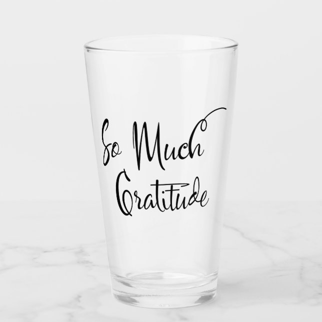Verre Tant de Gratitude Écriture Moderne Typographie Sim (Devant)