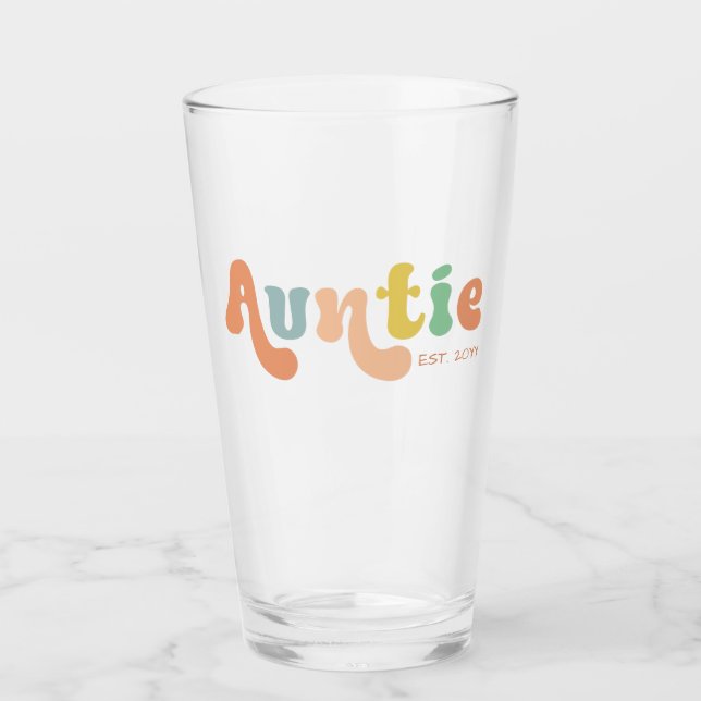 Verre Tante personnalisée super établie | Cadeaux pour l (Devant)