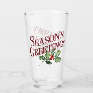 Verre Tapered Christmas Typographie de Noël