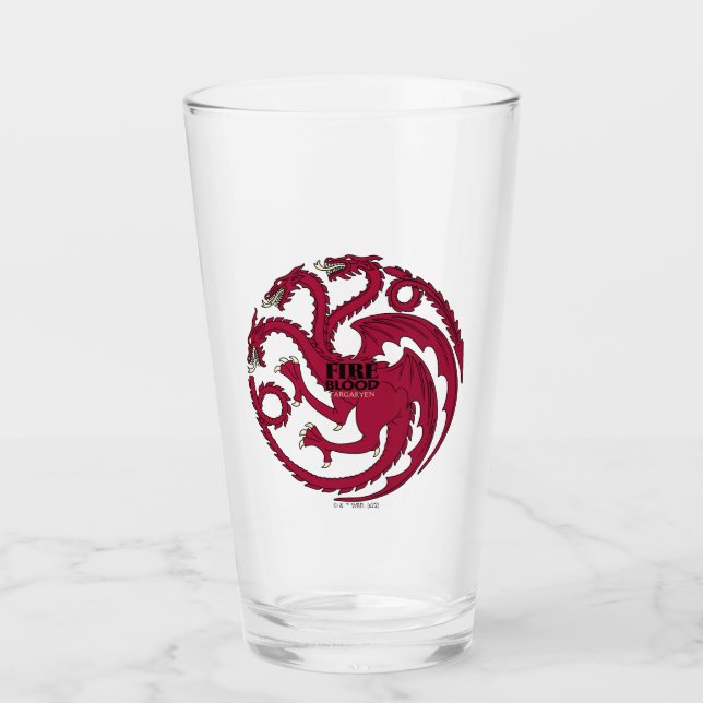 Verre Targaryen Sigil - Fire & Blood (Devant)