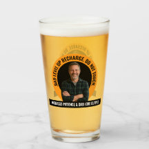 Tasse à bière drôle pour la fête des pères avec ph