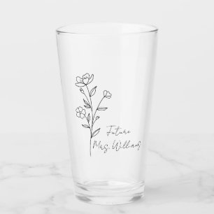 Verre Tasse à café glacé personnalisée future Mme sur me