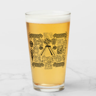 Verre Tasse Symboles Mayas