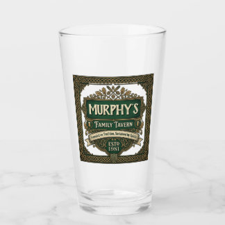 Verre Taverne familiale irlandaise personnalisée Pub Vin