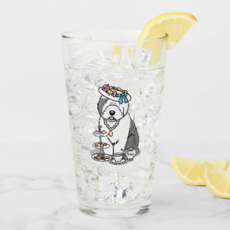 Verre Tea Party Vieux chien anglais (Grey 1)