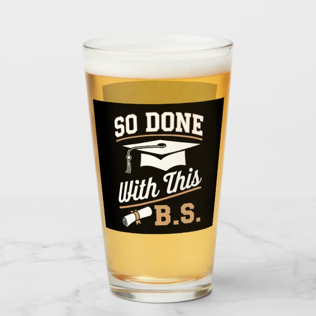 Verre Tellement fini avec cette licence de BS diplômé de (Devant (rempli))