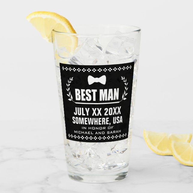 Verre Témoign de mariage personnalisé (Devant glace)