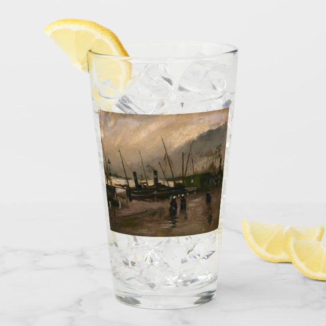 Verre Tempête portuaire des pêcheurs d'Amsterdam par Vin (Devant glace)