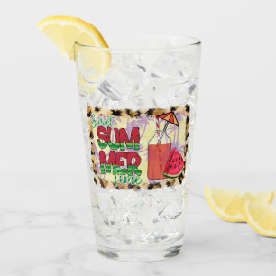 Verre Temps d'été doux   Watermelon, Beach & Leopard