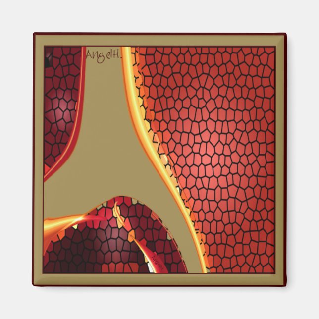 Verre tendu - Aimant de canneberge (Devant)