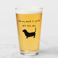 Tenez ma tasse Je Dois Pet Ce Basset Hound Glass