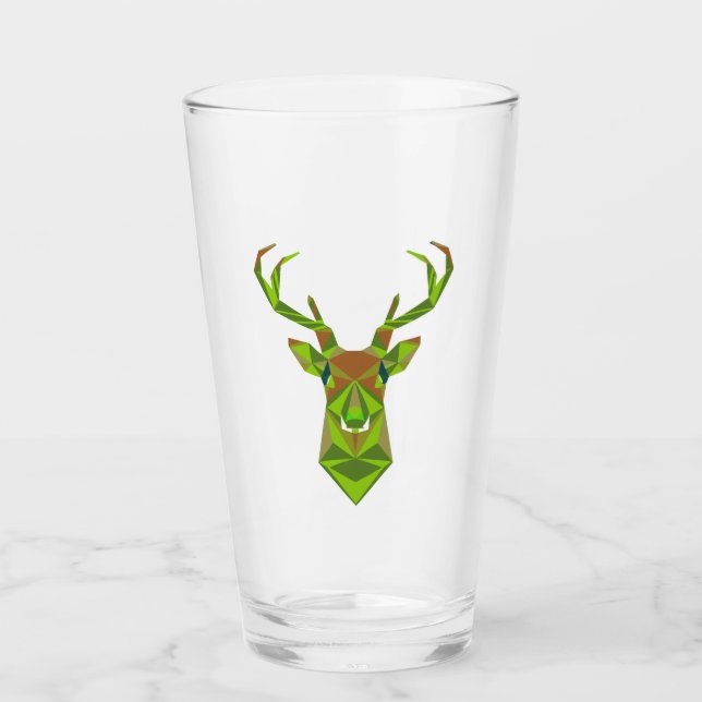 Verre Tête de cerf géométrique Camo (Devant)