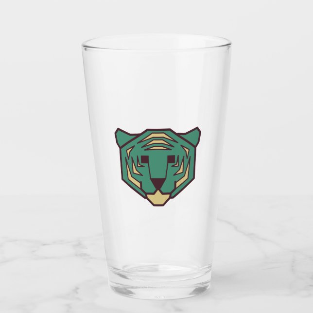 Verre Tête de tigre bleue (Devant)