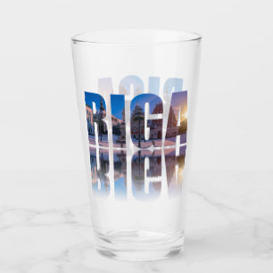 Verre Texte de Riga, Lettonie