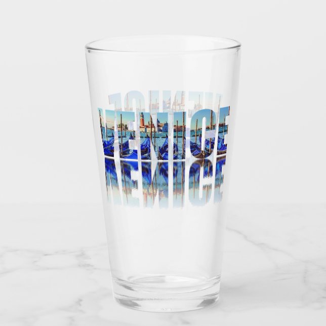 Verre Texte de Venise avec réflexion (Devant)