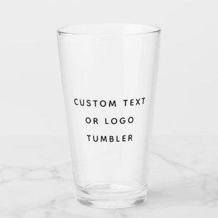 Verre Texte Ou Logo Personnalisé Minimaliste