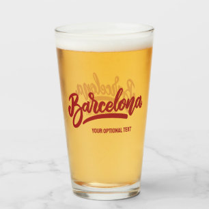Verre Texte personnalisé Barcelone