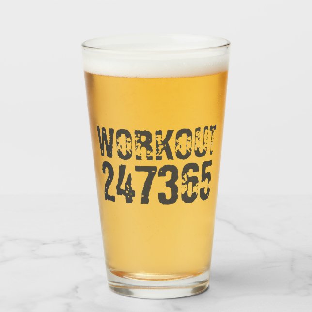 Verre Texte usé et rayé Workout 247365 rose (Devant (rempli))