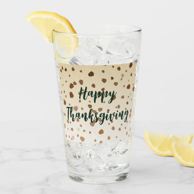 Verre Thanksgiving Acorns (Devant glace)