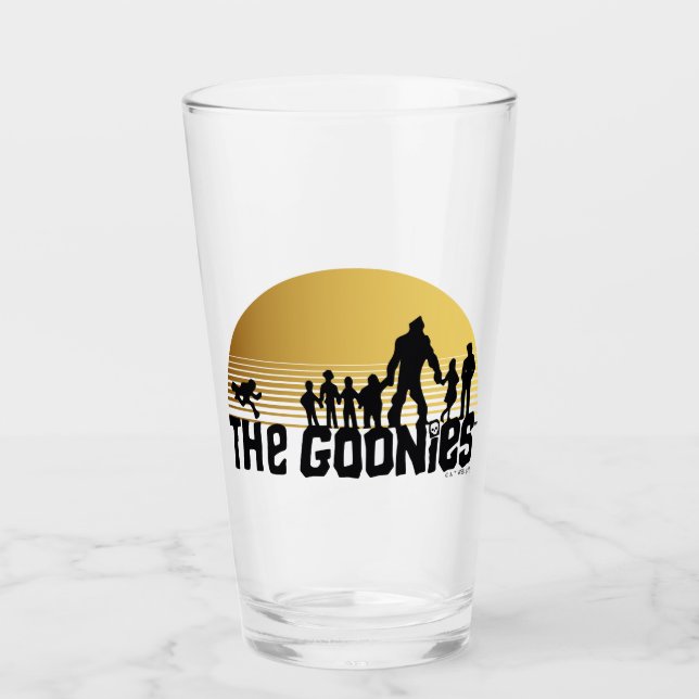 Verre The Goonies Sunset Silhouette Graphic (Devant)
