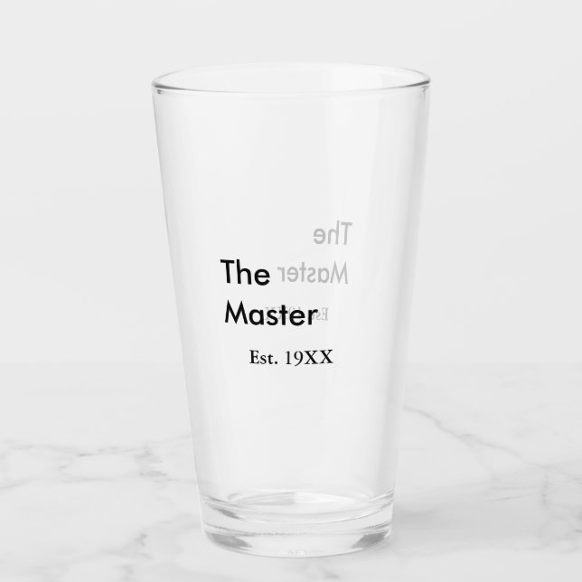 Verre The Master boss name est year date man king title (Devant)