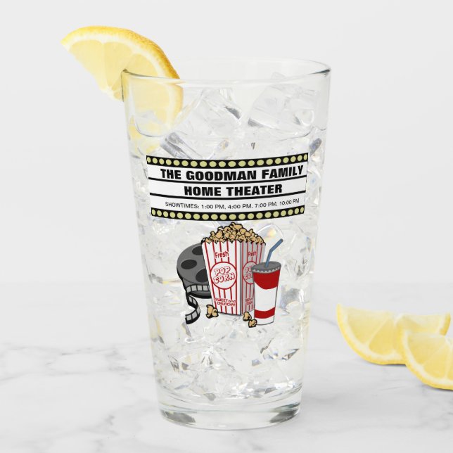 Verre Théâtre familial personnalisé Customisé (Devant glace)