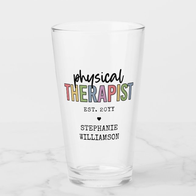 Verre Thérapeute physique sur mesure PT Diplômes (Devant)