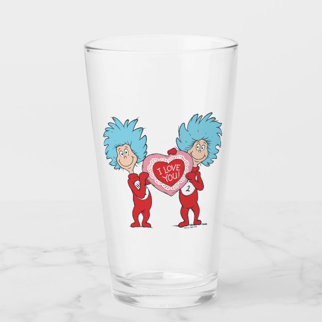 Verre Thing One Thing Two Je t'aime (Devant)