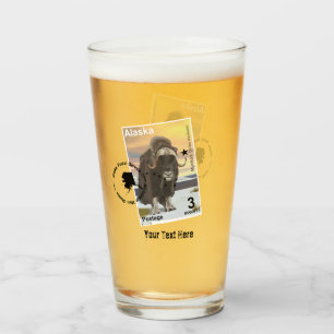Verre Timbre de Souvenir de Boeuf Musqué d'Alaska