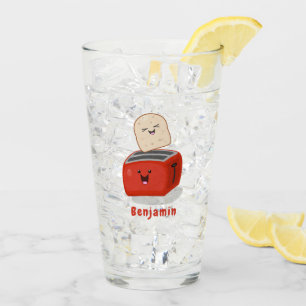 Verre Toast de Cute kawaii et dessin animé de grille-pai