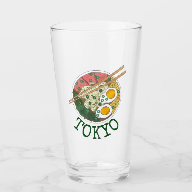 Verre Tokyo Japon Japonais Nourriture Ramen Soupe aux no (Devant)
