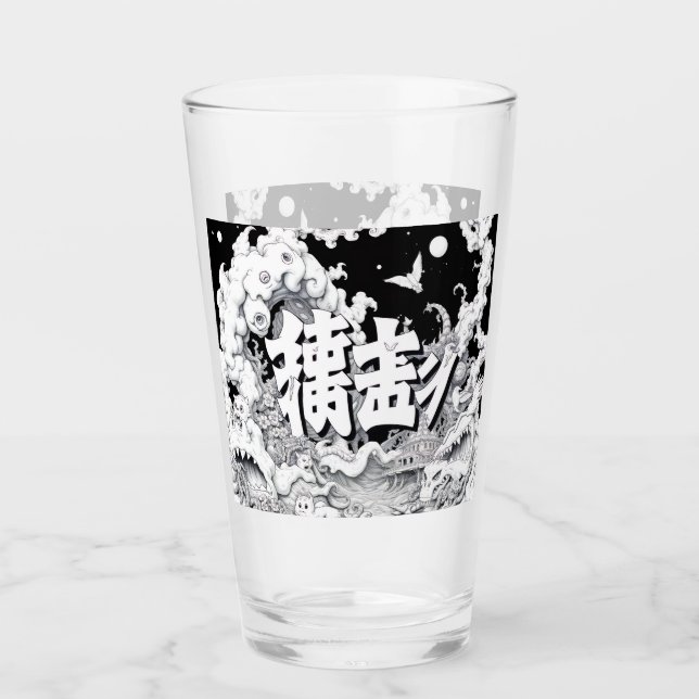 Verre Tokyo Noir et Blanc (Devant)