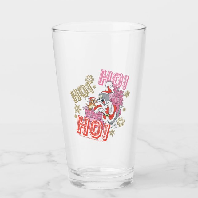 Verre Tom and Jerry "Ho! Ho! Ho!" Santa Gift Delivery (Devant)